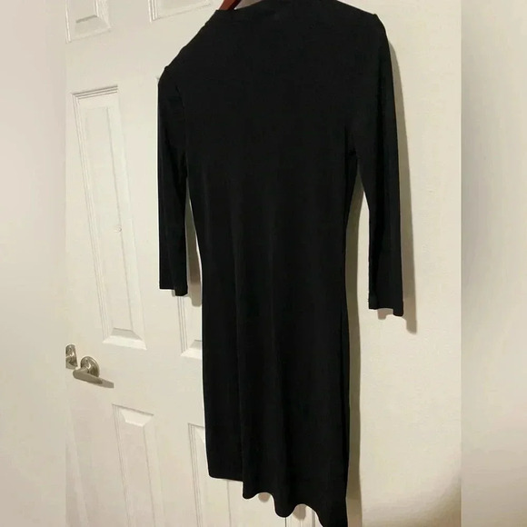 DKNY Longline V-neck Button-Down Cardigan size 4 ptp black - Picture 10 of 14